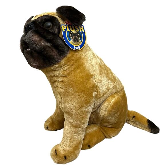 Melissa & Doug "Lifelike" Large Plush Stuffed Pug Dog NWT - Picture 1 of 16